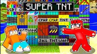 WIR TESTEN VERSCHIEDNE SUPER TNT in Minecraft (AtomBombeTNT) (VulkanTNT) mit Floxi