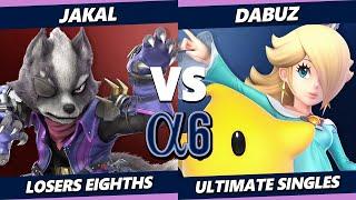 Alpha 6  Top 8 - Jakal (Wolf) Vs. Dabuz (Rosalina & Luma) Smash Ultimate - SSBU