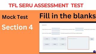SERU assessment TFL | Section -4 Fill in the Blanks , SERU TFL Mock Test ,TFL SERU test |  seru mock