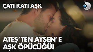 Ateş'ten Ayşen'e aşk öpücüğü! - Çatı Katı Aşk 6. Bölüm