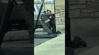 Grantsville police officer chases down, tackles pig running loose in neighbor's front yard