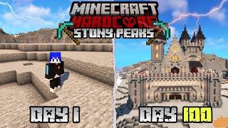 100 DAYS IN MINECRAFT HARDCORE STONY PEAK ONLY