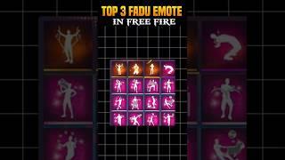 TOP 3 FADU EMOTE IN FREE FIRE #shorts #freefire #youtubeshorts