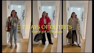 7 days & 7 looks | What I wore in a week | Curvy girl styling tips - Midsize