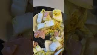 Easy simple#dishideas #cooking #stirfry #babycabbage w/#ham #shortvideo #satisfying #satisfying l