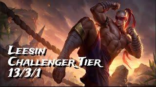 League of Legends: Challenger Leesin Jungle  13/3/1 | Pro Gameplay 