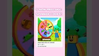 5 NEW FREE UGC SPINNER Codes! #robloxcodes #roblox #robloxshorts #robloxspinner  #robloxfyp #fyp