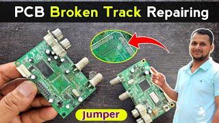 PCB Broken Track Repairing | How to make jumper | जम्पर लगाना सीखें  | card repairing