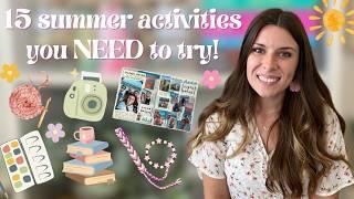 15 Hobbies & Activities that are Perfect for Summer! (Cozy and Fun Summer Bucketlist) ️