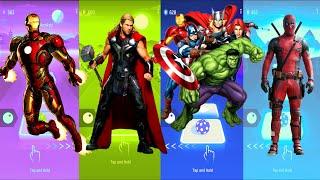 Iron Man  Thor  Avengers  DeadPool | Marvel Heroes | Tiles Hop Fun Ball