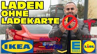 Spontan Laden Ohne Vertrag TESLA Supercharger, IKEA, Fastned, EnBW, Edeka, LiDL, Enercity Drive