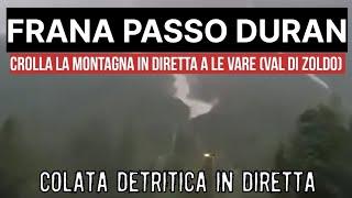 Meteo: FRANA in DIRETTA, colata detritica investe la strada per il Passo Duran! 1 luglio 2024