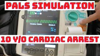 PALS Simulation Scenario: Paramedics respond to a 10 y/o child with UNSTABLE V-TACH/Cardiac Arrest!
