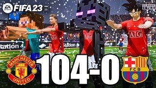 FIFA 23 | RONALDO, MESSI, SPIDER MAN, MINECRAFT ALL STARS | Manchester United 107-0 FC BARCELONA