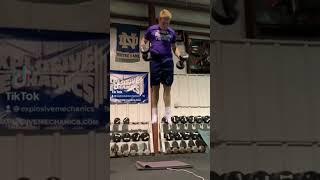 Zach jumps a 34 inch vertical with 30 pounds in each hand. #shorts #fyp #foryou