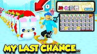 It's My LAST CHANCE To Buy The INSANE CHRISTMAS EGG In Pet Simulator X... (Roblox)