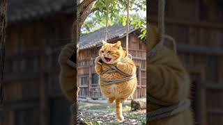 "Clash of Claws and Horns: Cat vs Rhino!"