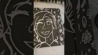 Drawing on the Cover of my SketchBook! #shorts #decoration #gelpens
