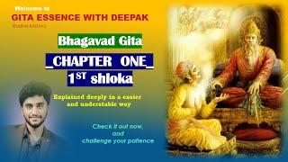 “Bhagavad Gita Chapter 1, Verse 1: Dhrtarastra’s Inquiry – The Battle Begins”