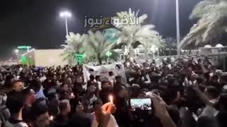 رفع البيرغ الاحمر في روضة الشهداء أحياء ذكرى اربعينية شهداء ثورة عاشوراء 