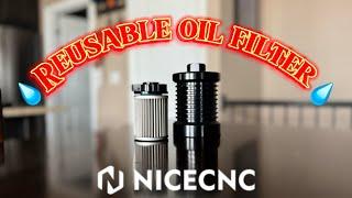 Machined reusable oil filter from #nicecnc. How’s it compare? #Bagger #Harley #Performance #DIY