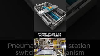 Pneumatic double station and switching mechanism #cad #automation #mechanism #mechanic #3ddesign