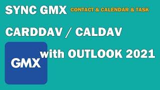GMX's contacts, calendar, tasks sync settings with Outlook via Carddav/Caldav