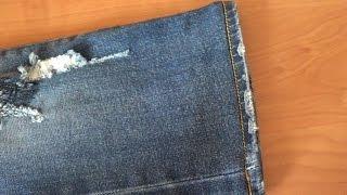 Как красиво укоротить джинсы, сохраняя фабричный шов