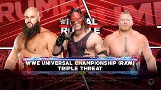 Full Match - Lesnar Vs Strowman Vs Kane - Universal Title Triple Threat Match:Royal Rumble 2018