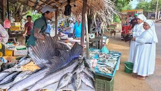 Most Satisfying Fresh Fish Cutting & Selling Scene in a Rural Idyllic Market