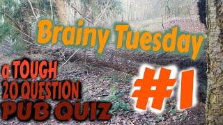 BRAINY TUESDAY #1 - 20 tough, random knowledge PUB QUIZ questions  {ROAD TRIpVIA- ep:371]