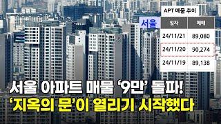 서울 아파트 매물 9만건 돌파. 탈출 못하는 투기꾼들 발동동, 결국 경매로 갈 수 밖에 없는 이유.