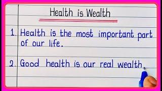 10 Lines On Health is Wealth l Health is wealth 10 lines essay in english