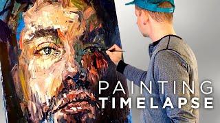 Expressive Oil Painting Process | Male Portrait Time Lapse