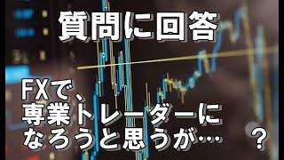 FXで専業トレーダーになるつもりなのですが…　（質問に回答）