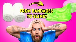 Make SLIME with BANDAGES! *Testing viral TikTok life hacks with Archie5