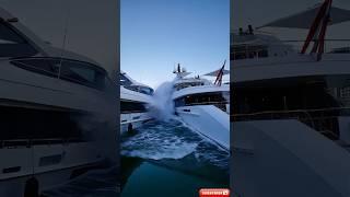 Shocking Collision: Luxury Yachts Accident at Marina #LuxuryYachtCollision, #MaritimeAccident
