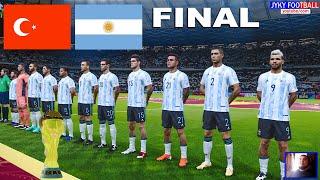 PES 2021 - Turkey vs Argentina Final - FIFA World Cup 2022 - Full Match - All Goals HD - Gameplay PC