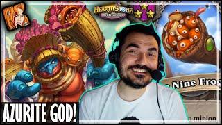 HOLLIDAE IS AN AZURITE GOD NOW! - Hearthstone Battlegrounds