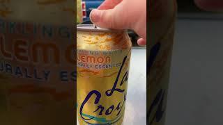 Tasting lemon la croix #soda