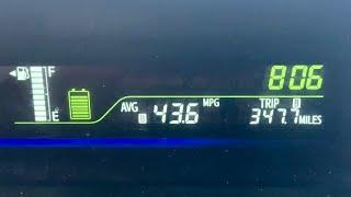 Toyota Prius Average MPG Gas Gauge Test