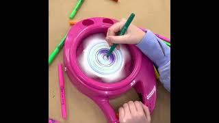 Spin Art With Markers- Elementary Art Class Center #elementaryartclass #artearlyfinisher #artclass