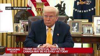 Reciprocal Tariffs on Canada to Come as Early as Friday: Trump Full Remarks