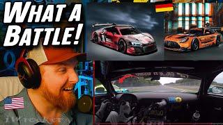 NASCAR Fan Reacts to Mercedes GT3 Chasing Audi R8 GT3 at the Nürburgring (In Car Footage)