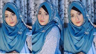 Easy hijab tutorial for beginners||Hijab tutorial with burqa by tonni