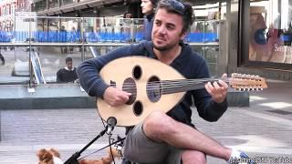 The "Oud" Musical Instrument from the Middle East. London Street Music