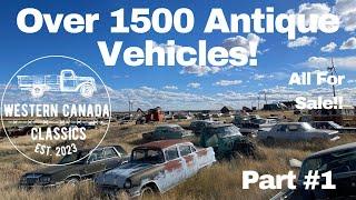 Huge Alberta Antique Car/ Truck/ Tractor Hoard - Over 1500 Rare Vehicles. All for sale!! Part # 1