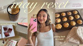 MAY RESET  productive vlog! getting into a routine, pilates, scrapbooking, hobbies, cleaning, etc!