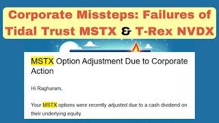 Failures of Defiance Tidal Trust MSTX and T-Rex NVDX | Option Contract Strike Price