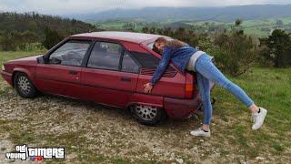 Clarisse la jeune bolideuse et sa Citroën BX TRD TURBO 